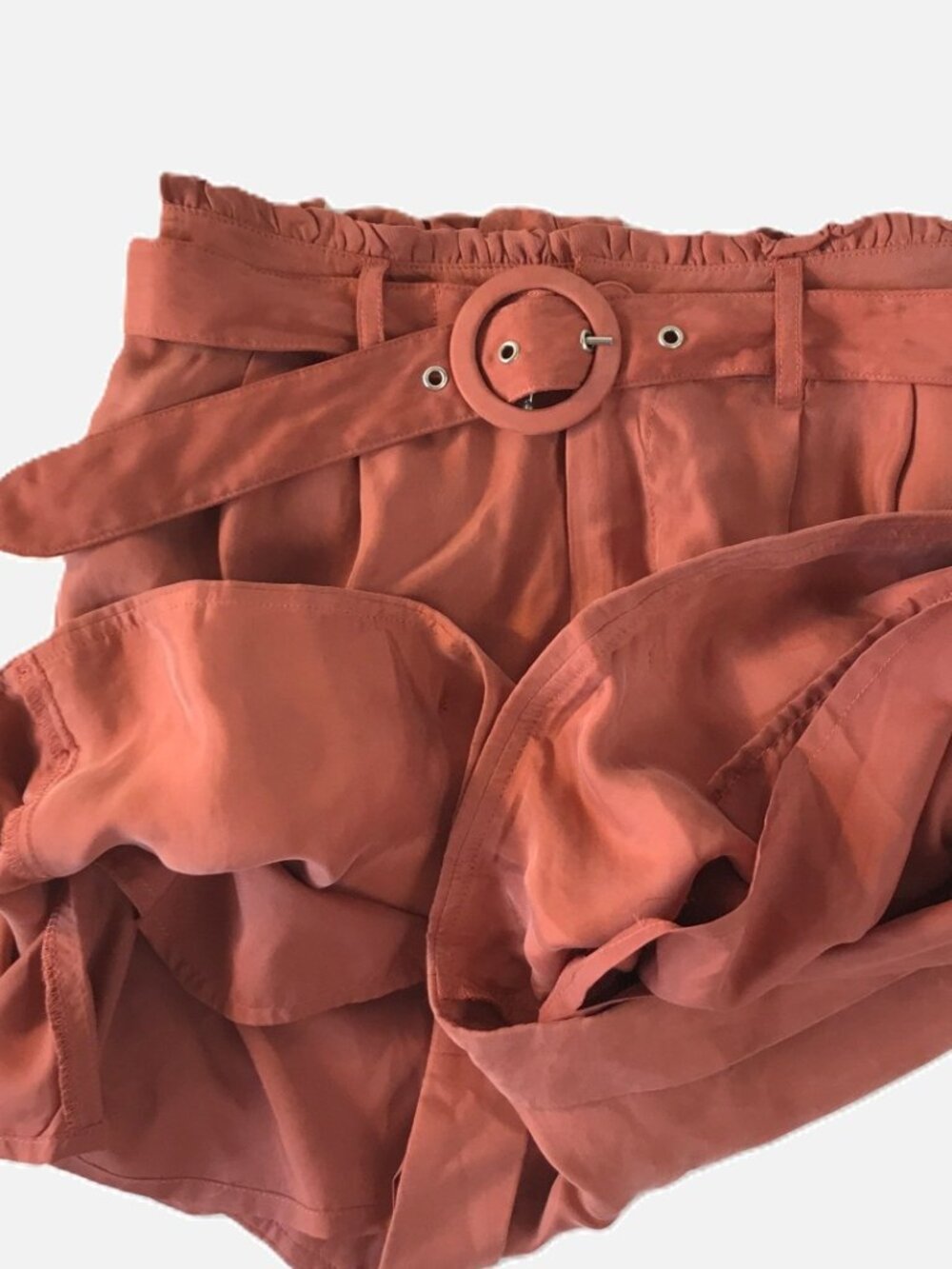 Sadie & Sage – Terracotta Belted Shorts | High Waist Paper Bag | NWT Size Small - Picture 8 of 10